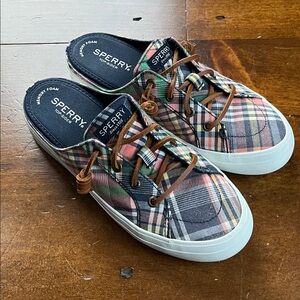Sperry Plaid Top-Sider Slides Sz 7